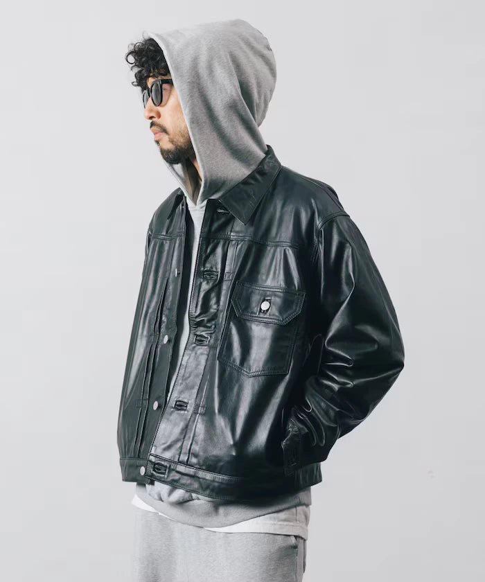 Leather Jacket TYPE-1 / Water-Repellent Leather / Cowhide