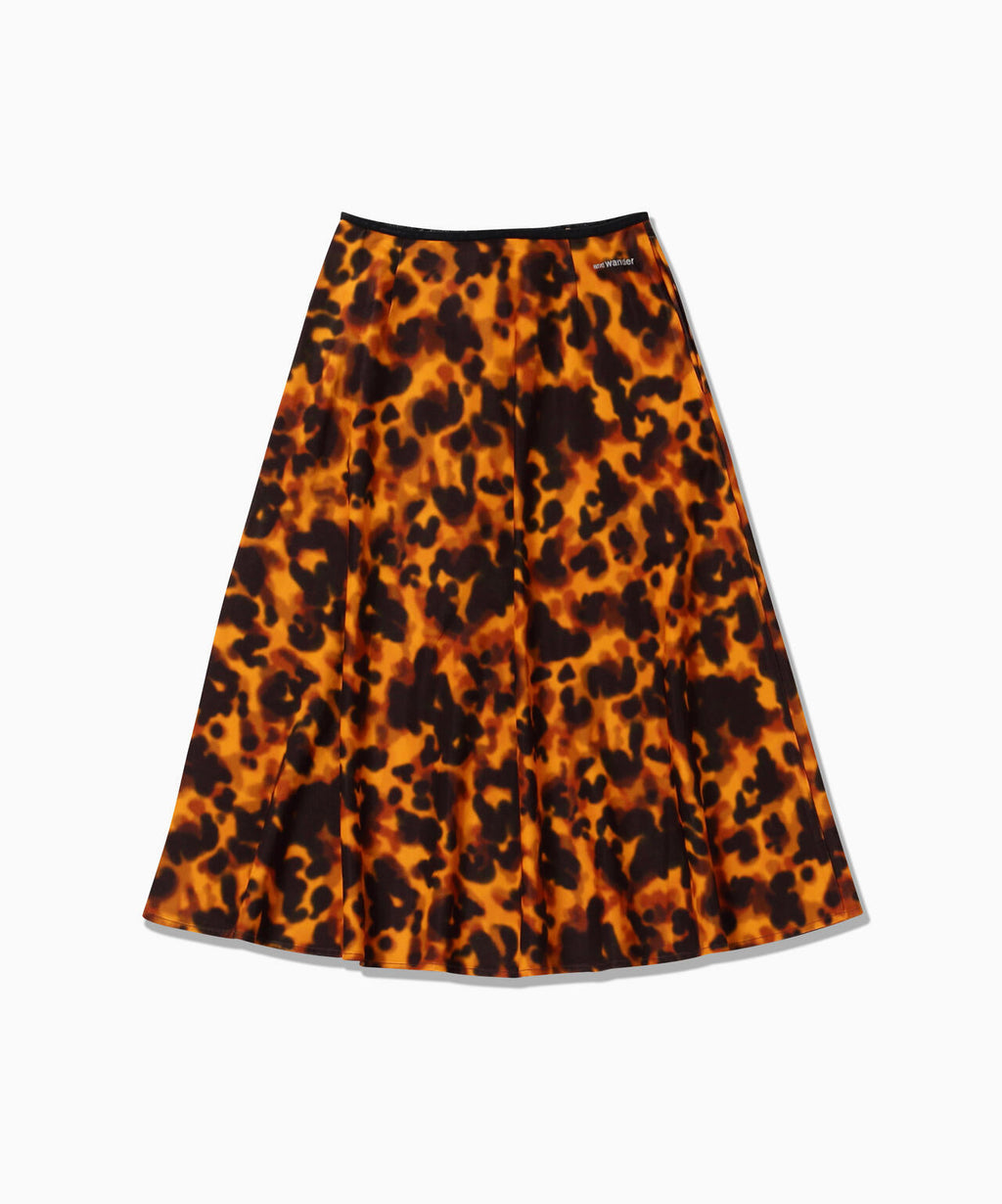 printed satin skirt (W)
