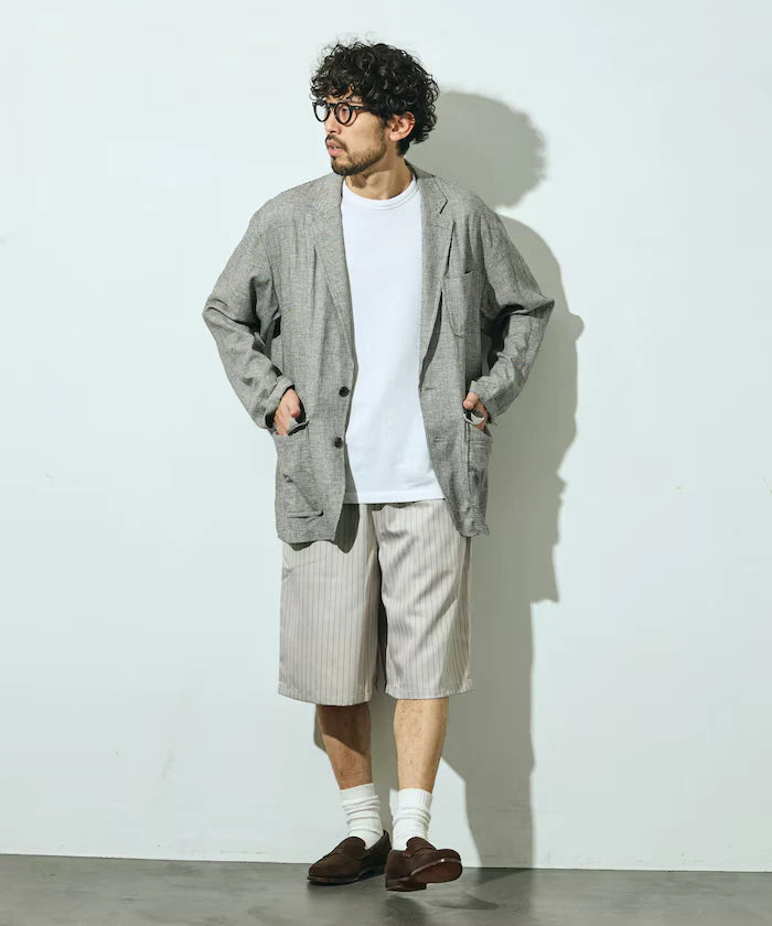 Stripe Easy Wide Shorts / Compatible with Setup