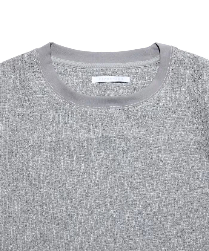 Dry Touch Summer Tweed Short Sleeve Crew Neck