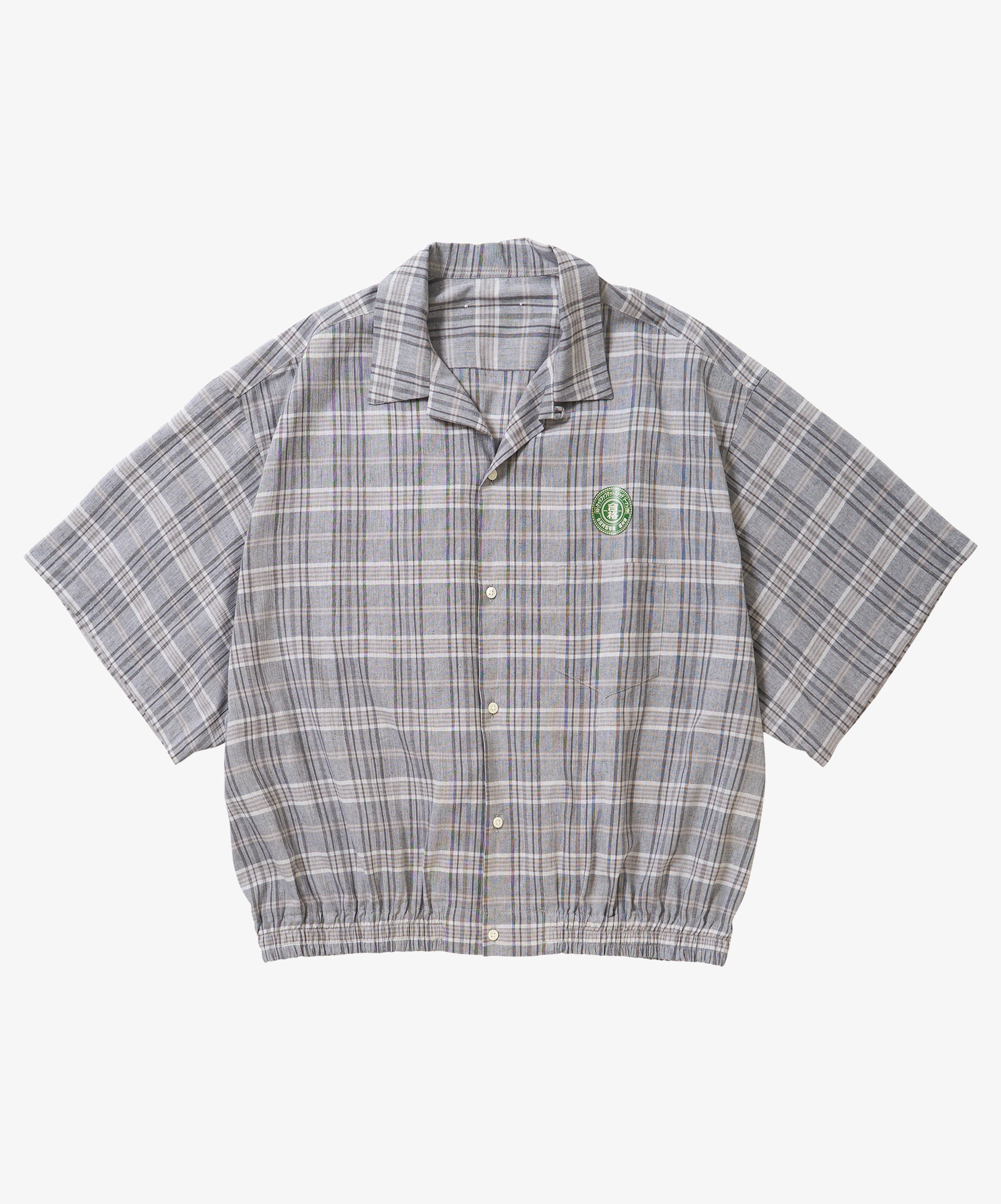 banshu ori ribbed shirts plaid short sleeve