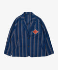 bingo kasuri veste two button navy stripe