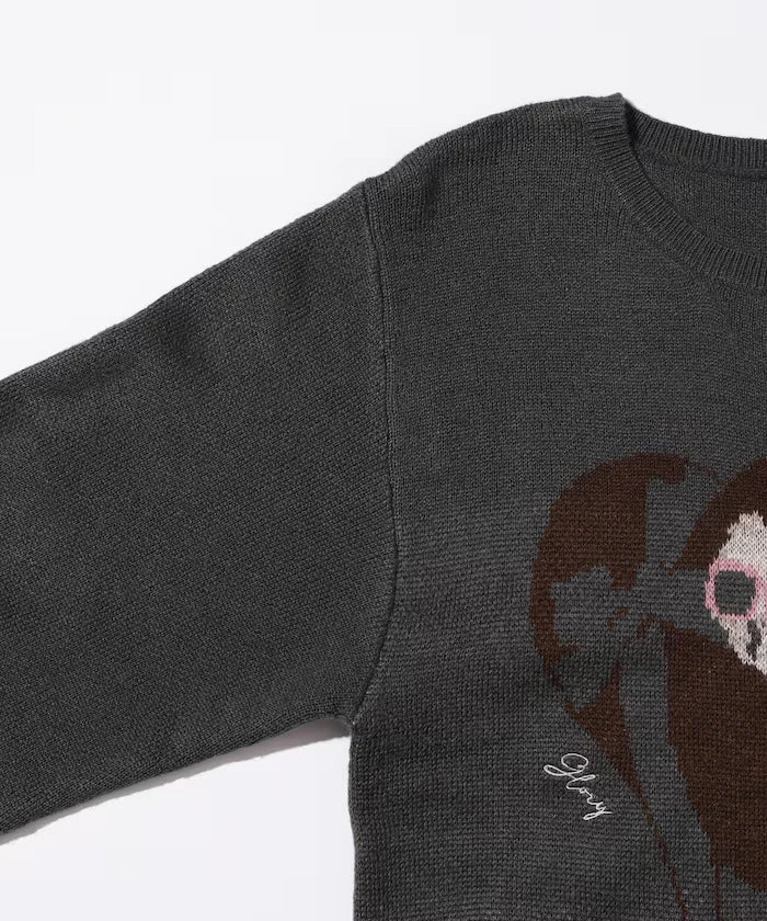 Sweat-like Animal Jacquard Knit