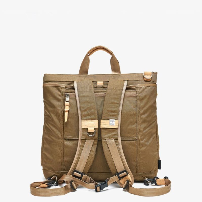 EXCLUSIVE BALLISTIC NYLON 3WAY HELMET BACKPACK/KHAKI