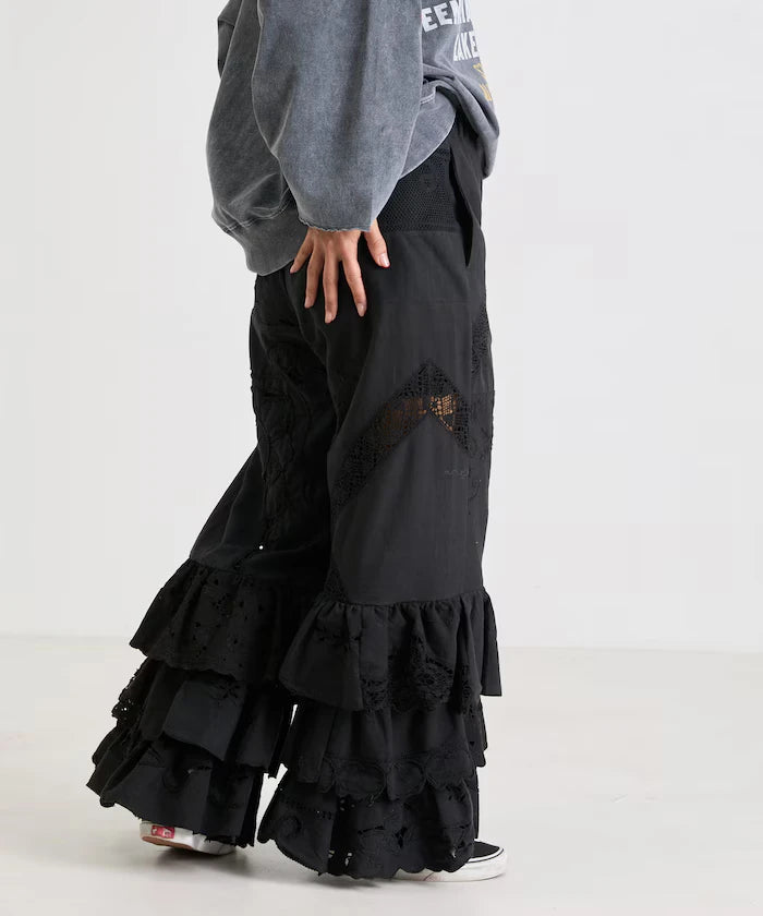 vintage lace tablecloth remake easy pants
