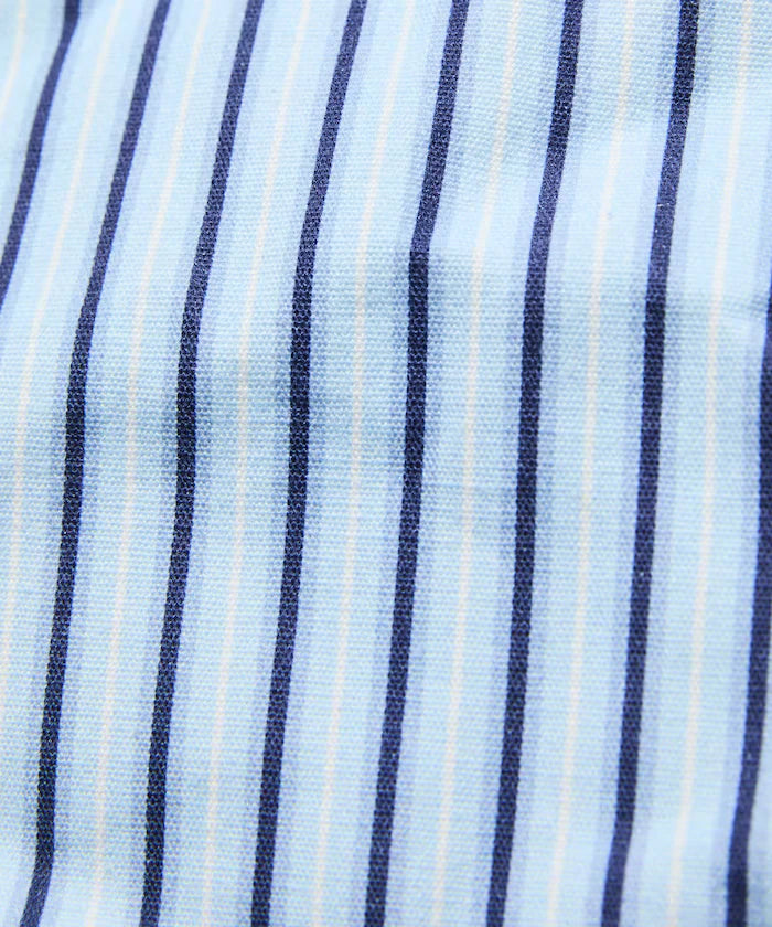 Stripe Print Canvas Market Bag
