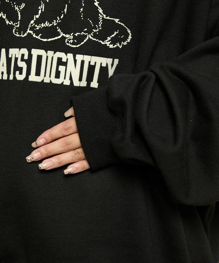 METAQUEEN Flocky Cat Brushed Back Sweat Limited Edition