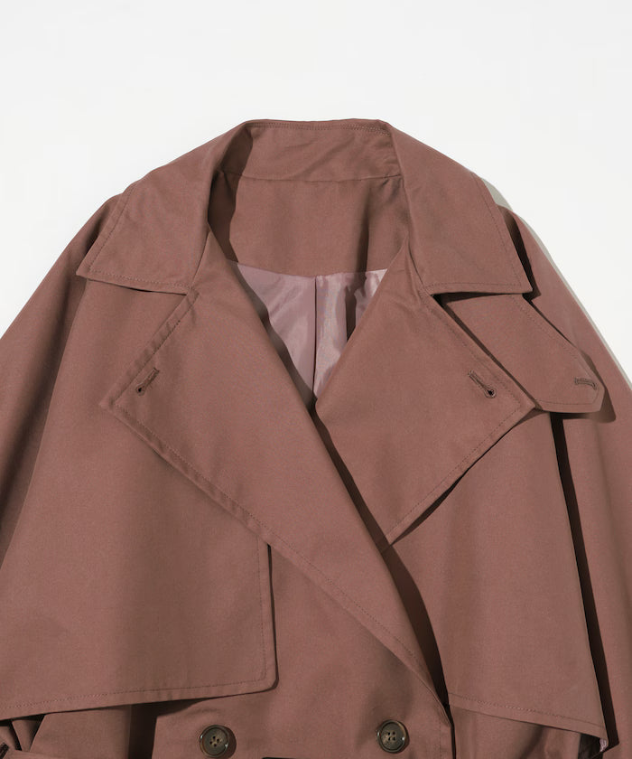 Mid-length T/C Chambray Trench Coat