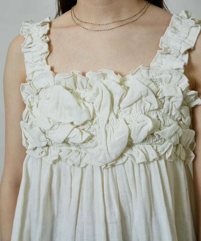 Double Gauze Gathered Camisole Blouse Limited Edition