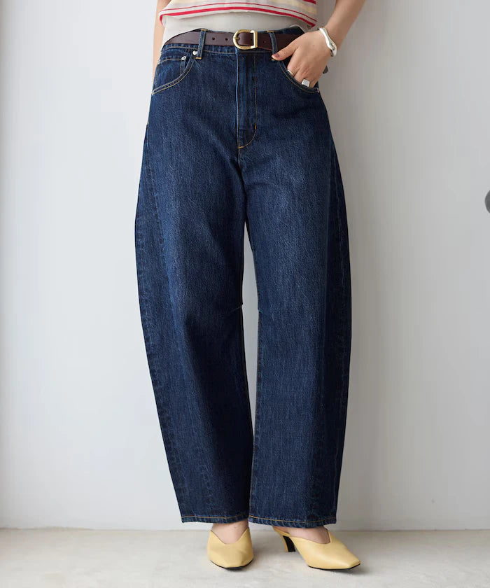 Heart Studs Curvy Denim / Wide Silhouette