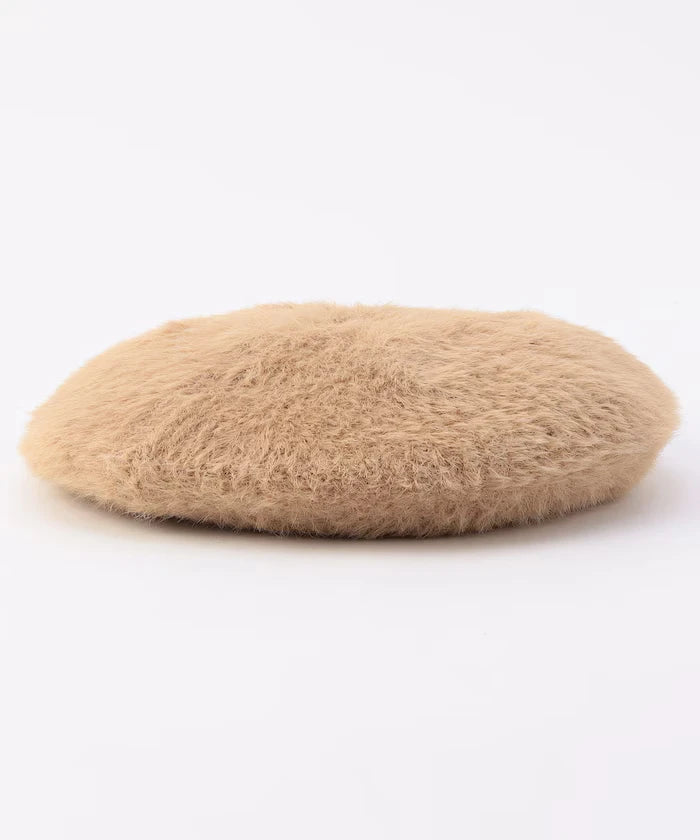 Mohair-Like Beret Hat