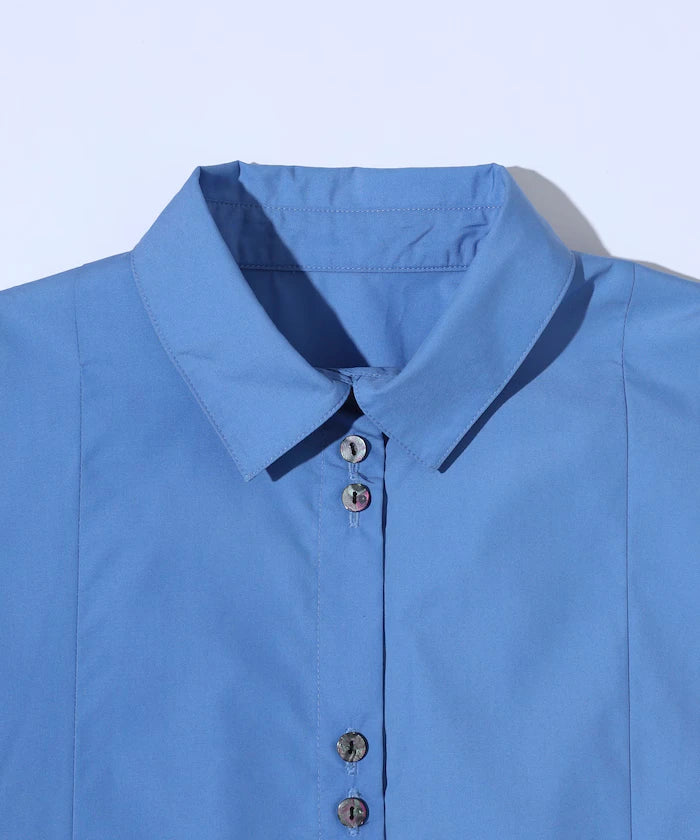 Box Stacked Balloon Sleeve Long Sleeve Shirt