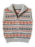 3G Wool Yellowknife Fair Isle Half-Zip Vest