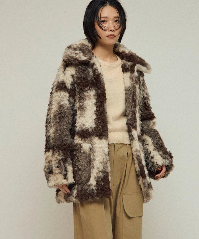 Fake Fur Mid-Length Coat / Fur Coat