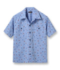 COTTON TWILL REGULAR COLLAR SHIRT “HULA & PALM TREE”