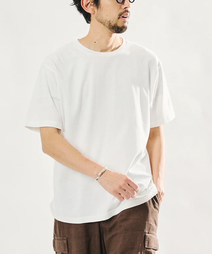Sheer Knit & Cotton T-Shirt Layered Set