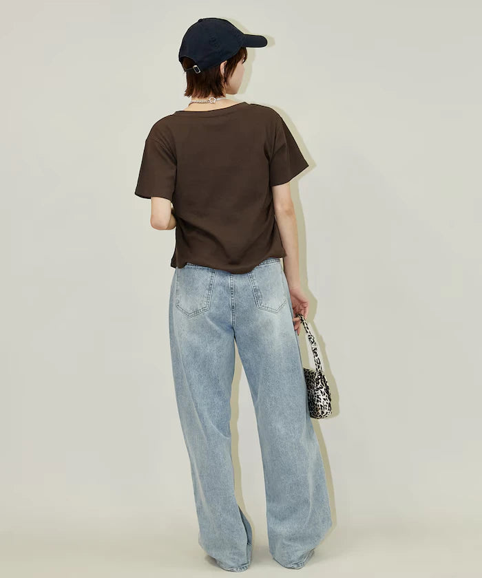 Light Waffle Waist Shirring T-Shirt Limited Edition