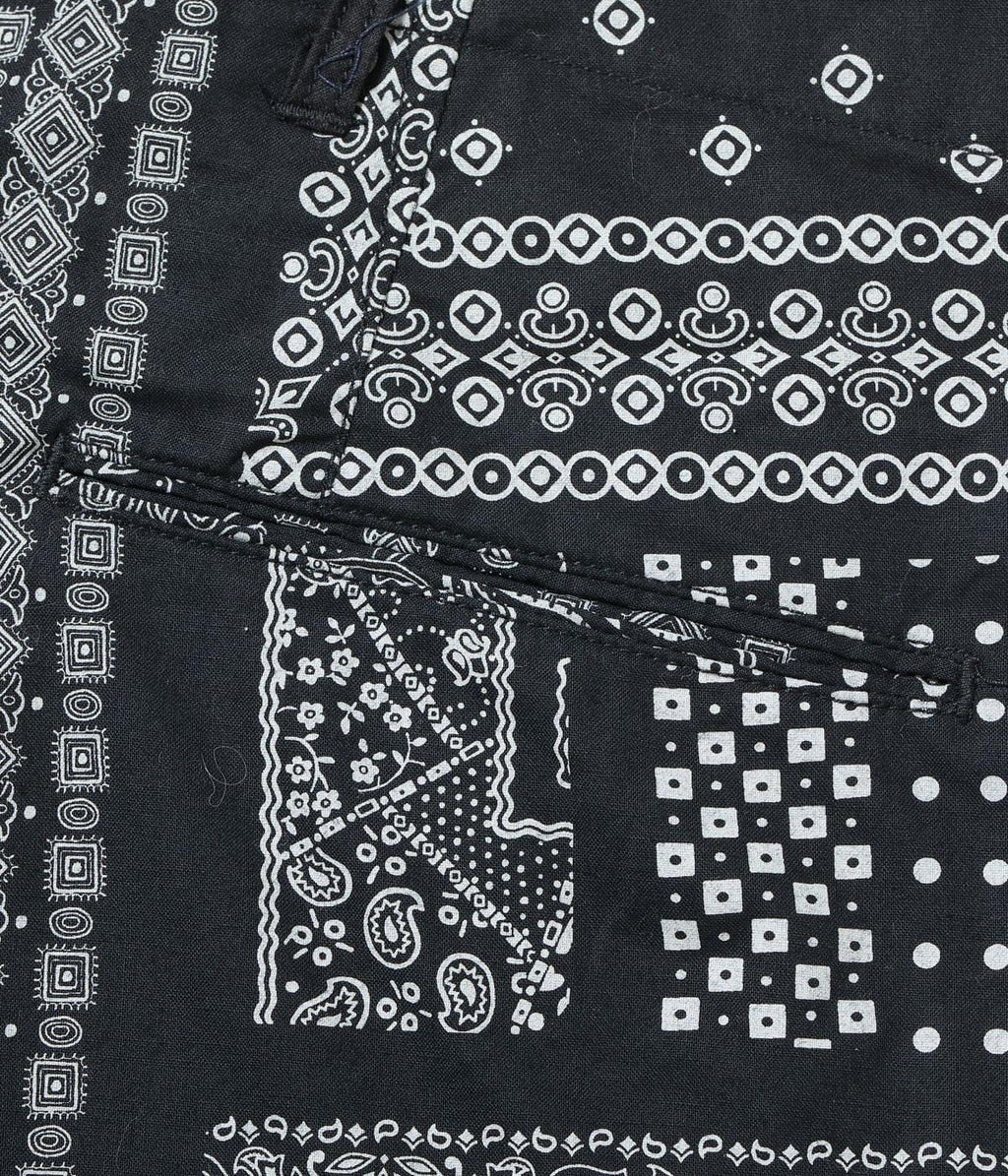 NATIVE AMERICAN BANDANA PATCHWORK PRINT WORK SHORTS