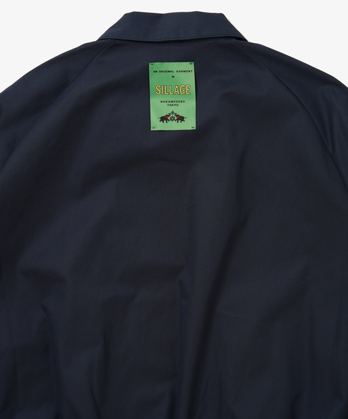 zip up blouson gabardine navy