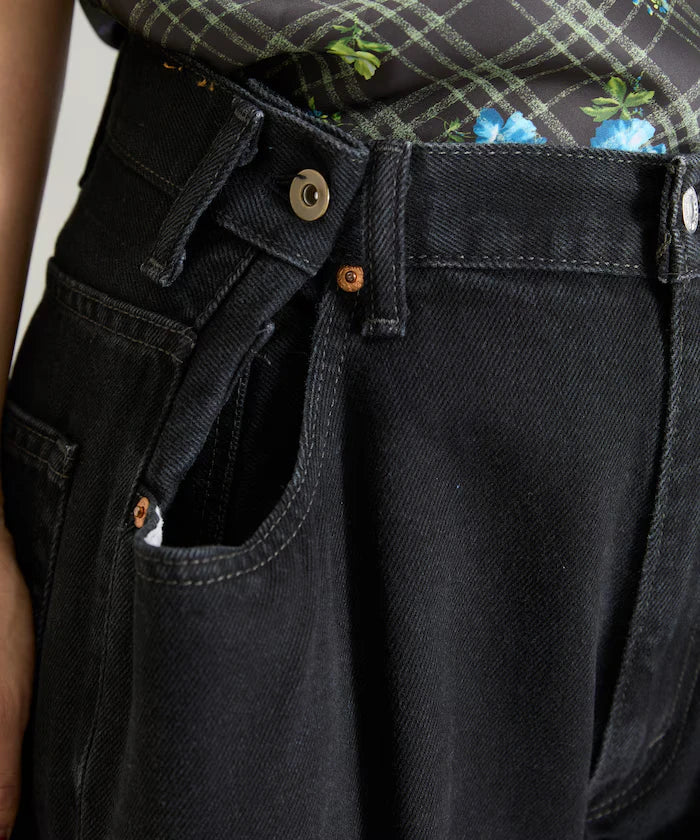 Vintage Remake Tuck Denim Pants