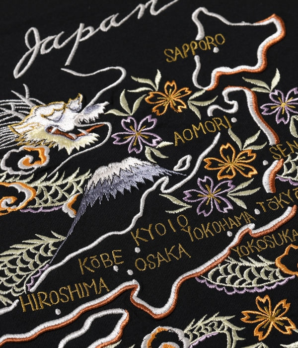 SUKA T-SHIRT EMBROIDERED “JAPAN MAP”