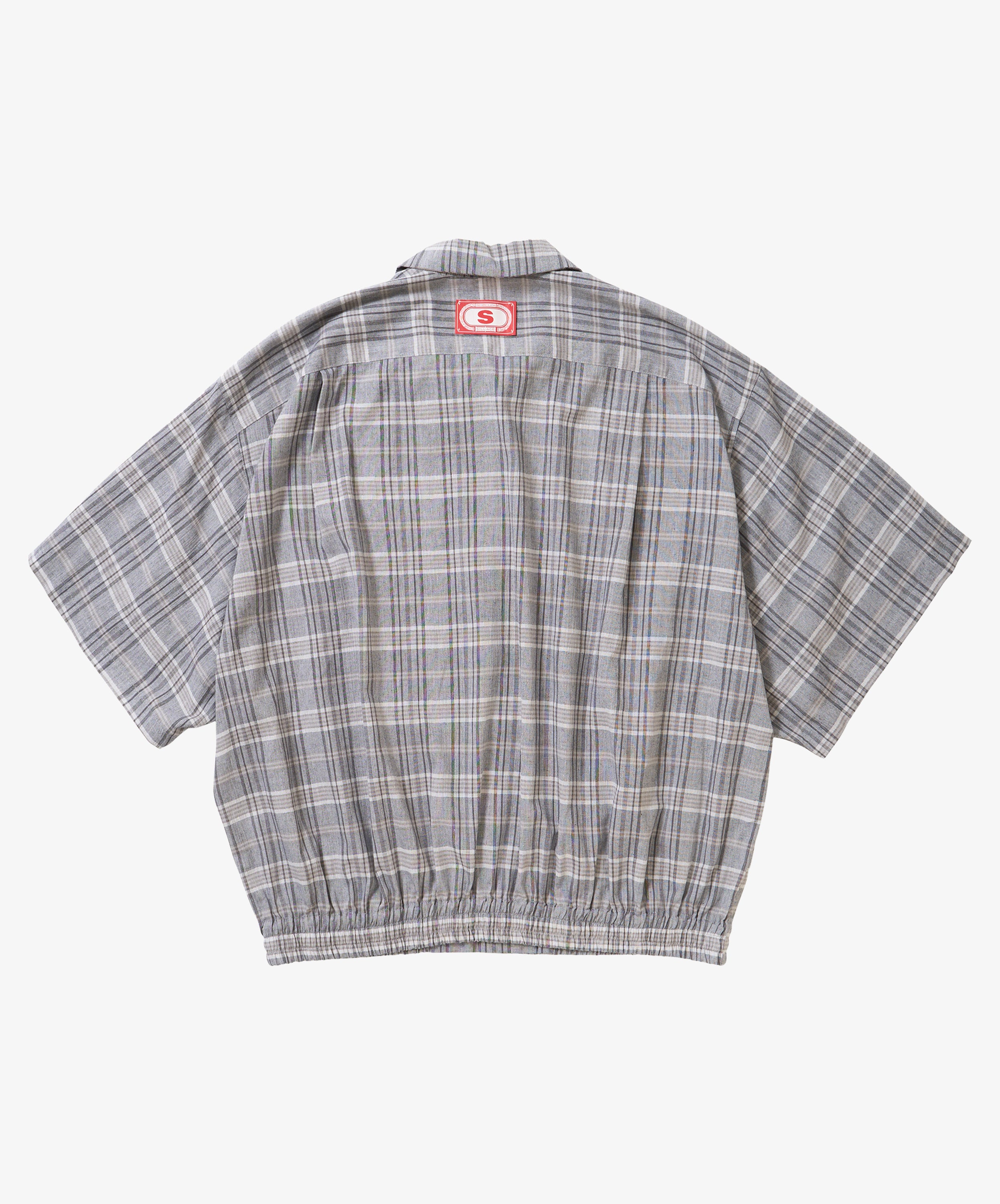 banshu ori ribbed shirts plaid short sleeve