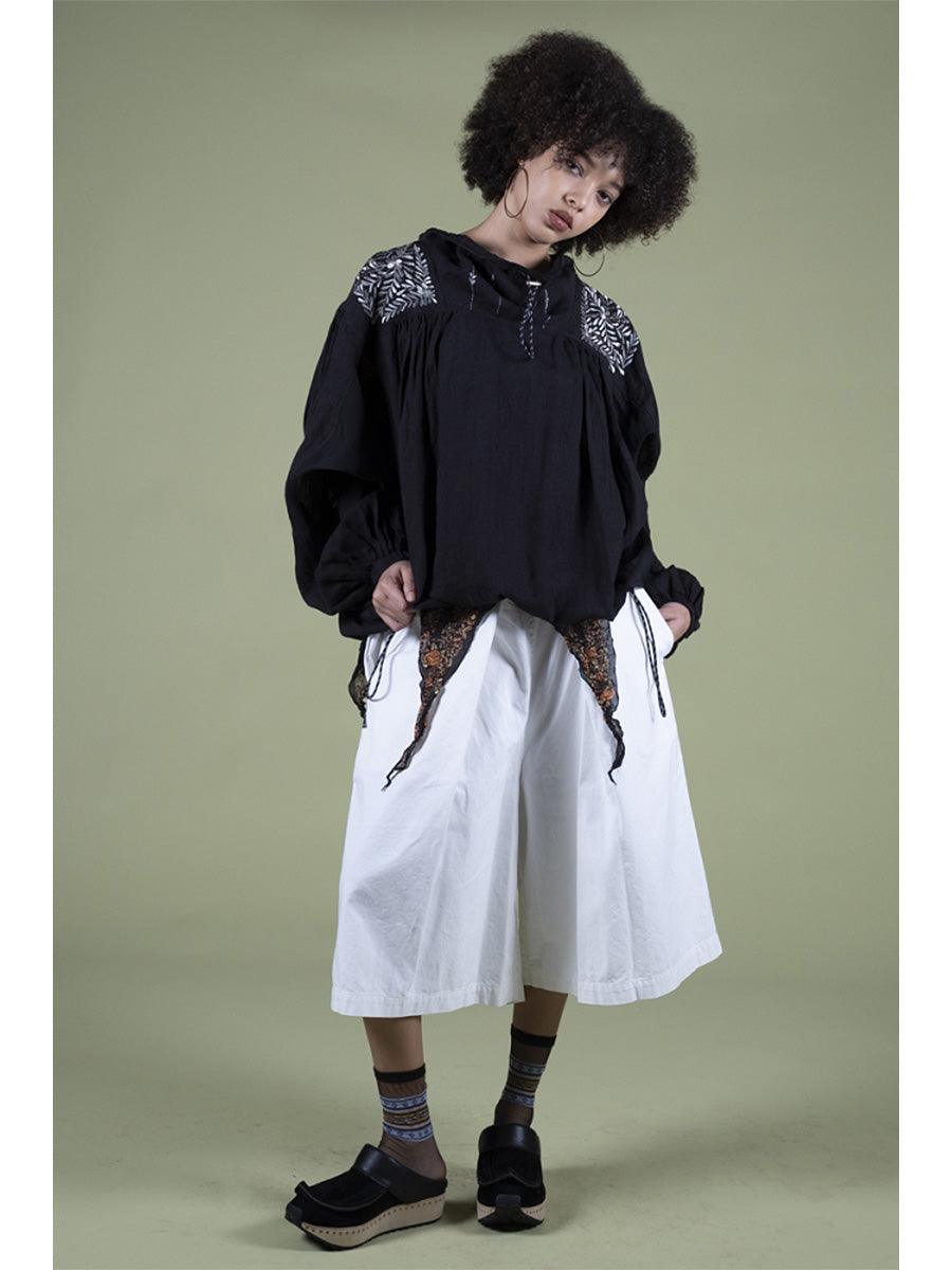 Linen Latvia Embroidery Bag Anorak