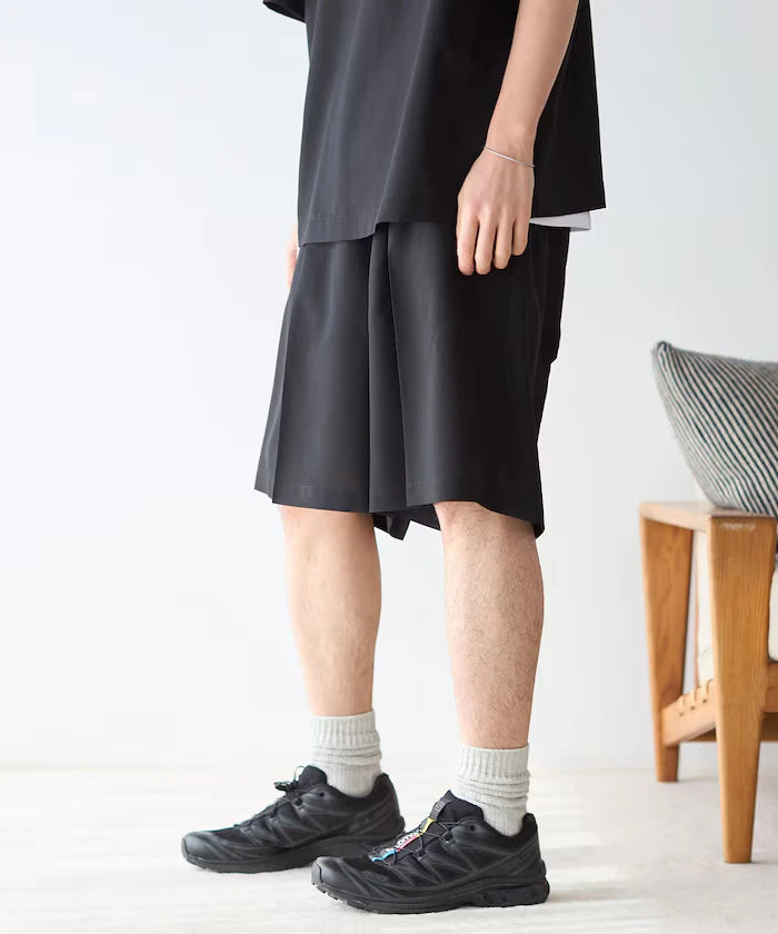 Functional Fabric Pullover Short Sleeve Shirt Set 3-piece Set / Washable / UV Cut / Quick Dry / Cool Touch