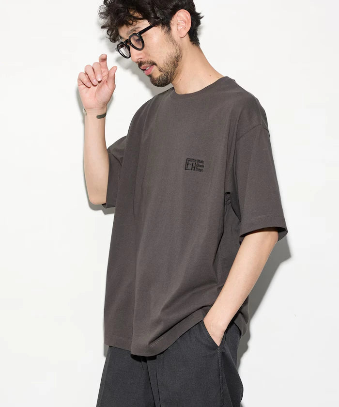 6 Ounce Front Logo Embroidered Crew Neck T-Shirt / One Point Design T-Shirt LEFT CHEST EMBROIDERY PSD
