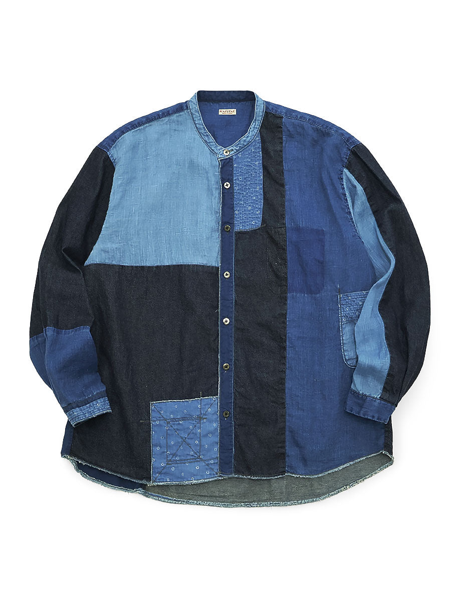 Cotton x Linen IDG Patchwork Band Collar Katman...