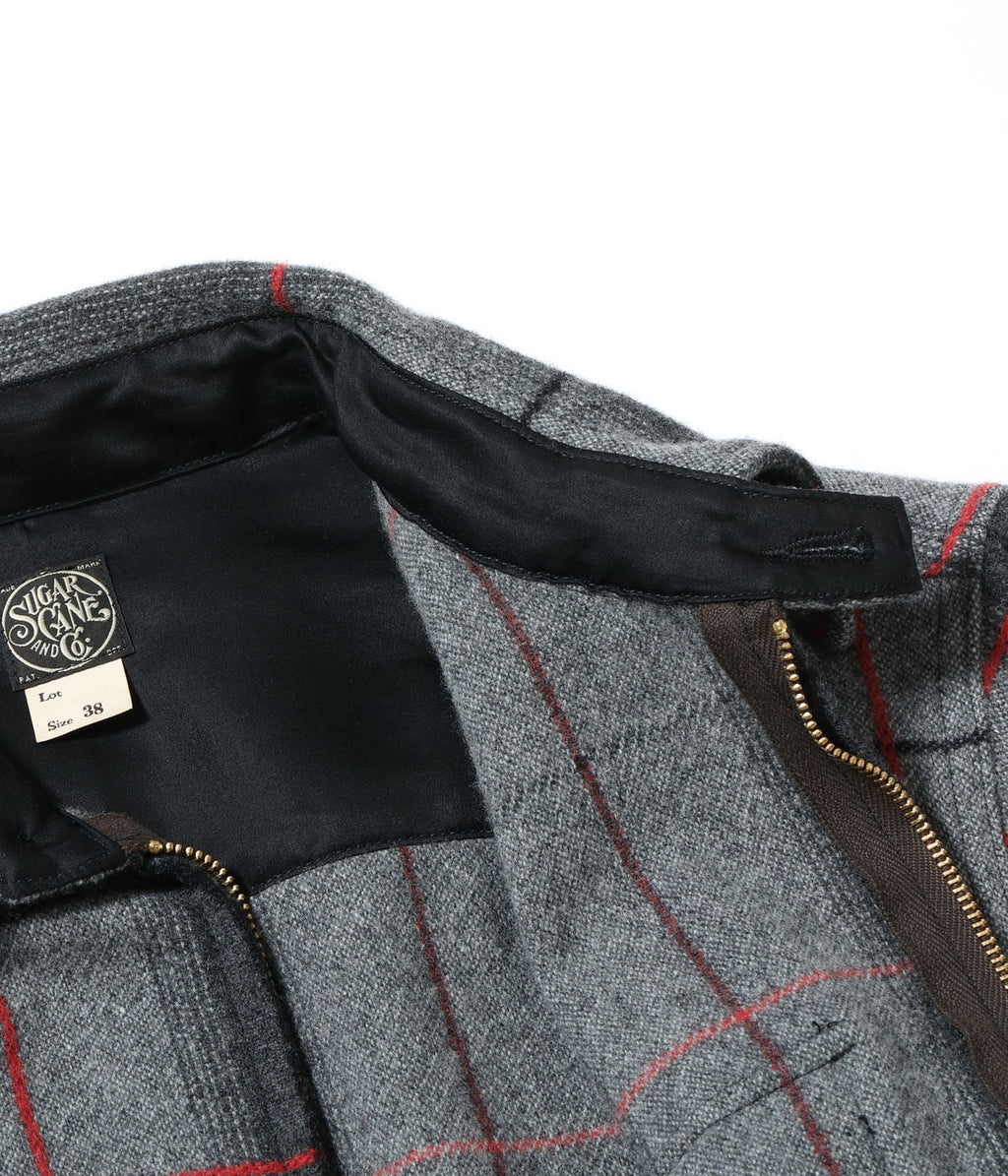 FICTION ROMANCE 7.75oz. WOOL RED PANE ZIP SHIRT