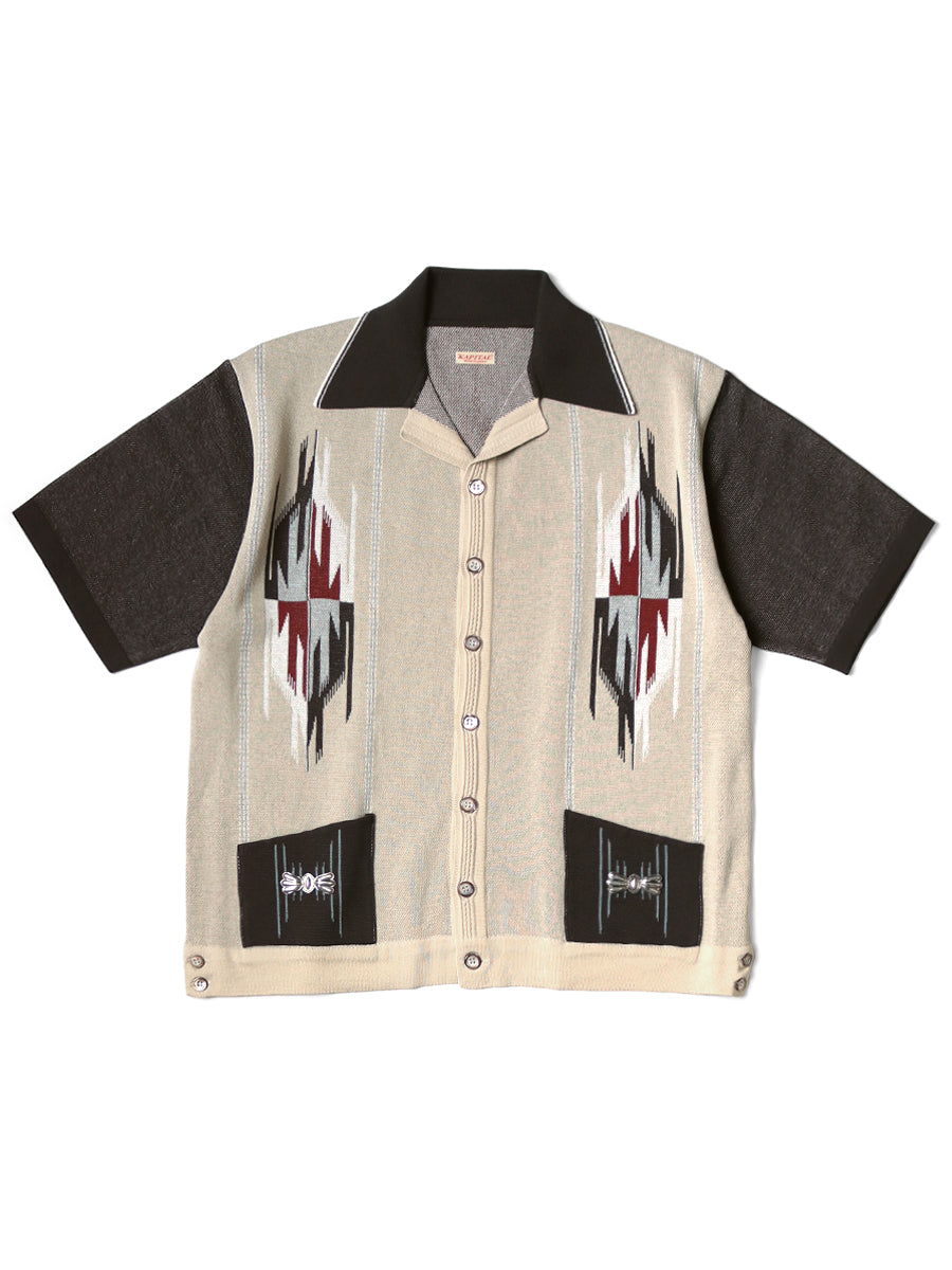 12G Cotton Knit Chimayo Pattern Aloha Polo