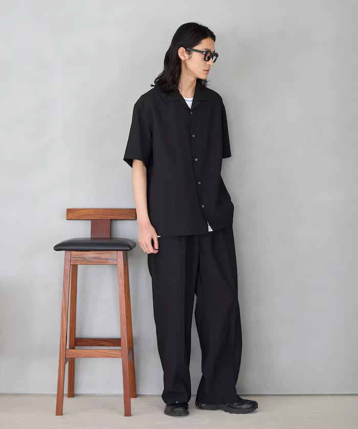Functional Material Open Collar Short Sleeve Shirt Set 3 Piece Set / Washable / UV Cut / Quick Dry / Cooling Touch