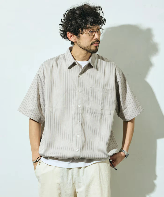 Spindle Stripe Short Sleeve Shirt / Compatible with Setup