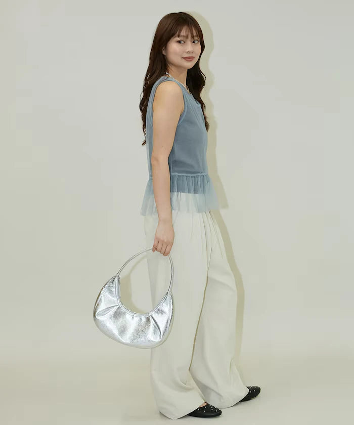 <Set Item> Tulle Layered Tank Top Limited Edition