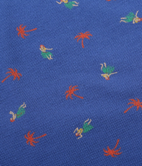 COOLMAX® PULLOVER BUTTON DOWN SHIRT “HULA & PALM TREE”