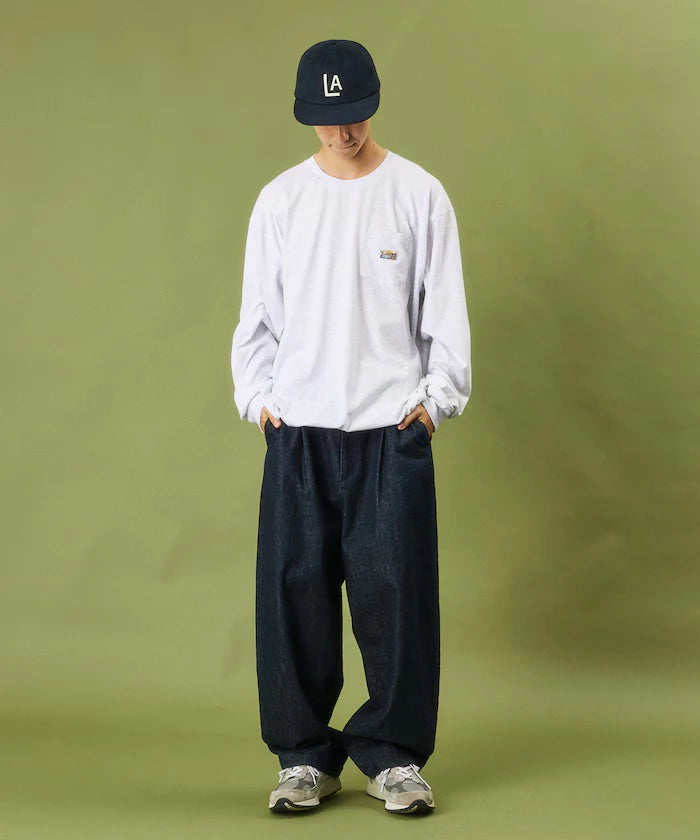 FREAK'S STORE for BEACH & FES Relax Fit One Point Logo Spindle Long Sleeve T-Shirt