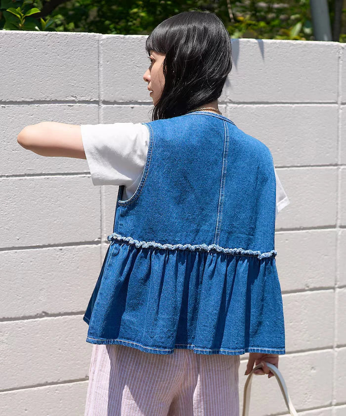 Peplum Gathered Vest <Set Up Compatible>