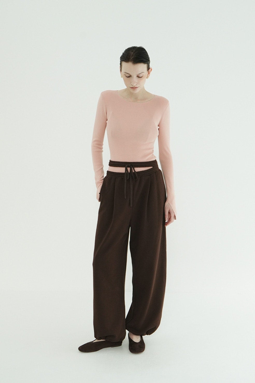 SLASH WAIST SWEAT PANTS