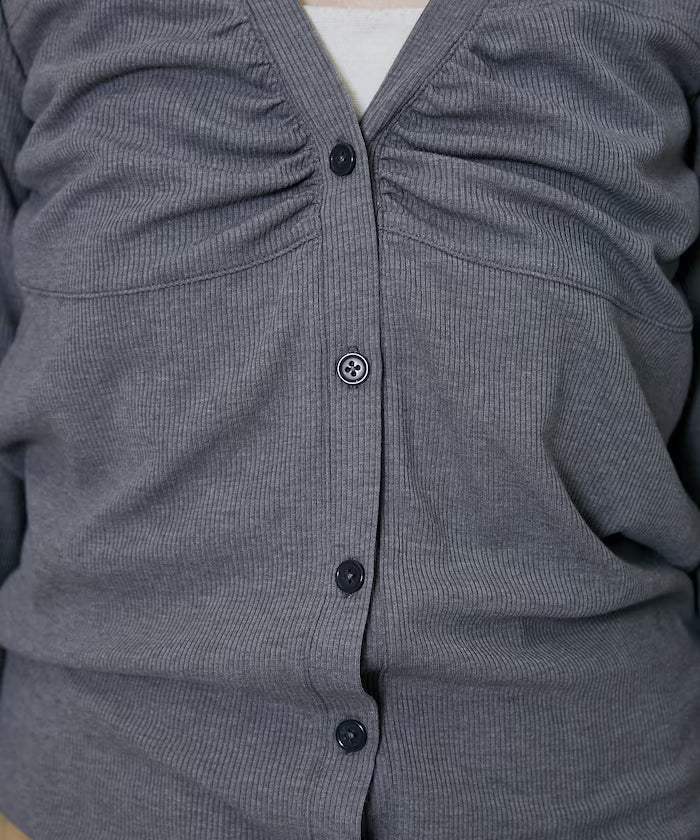 Layered-style V-neck cardigan limited edition