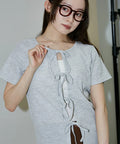 Light Waffle 2WAY Ribbon Cardigan Limited Edition