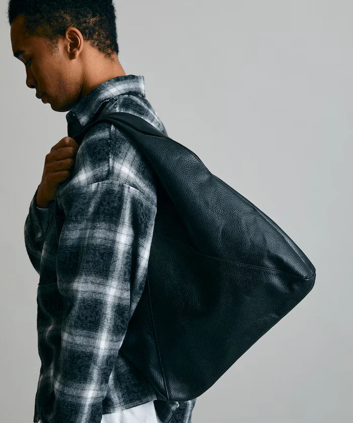 Triangle Leather Marche Bag
