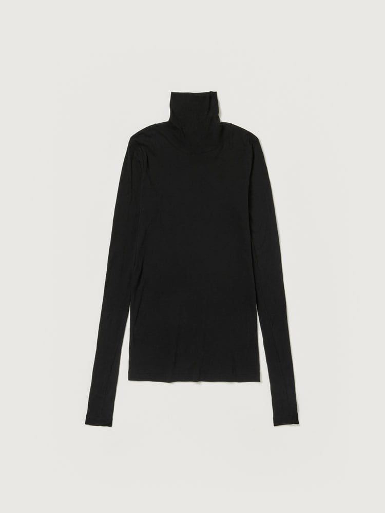 SUPER HIGH GAUGE SHEER RIB TURTLE NECK L/S TEE