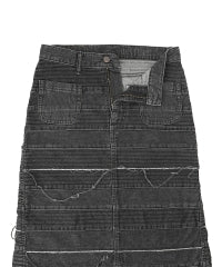 Scratch Long Denim Skirt
