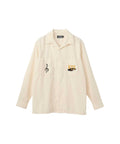 BREAK IT UP Embroidered Open Collar Shirt