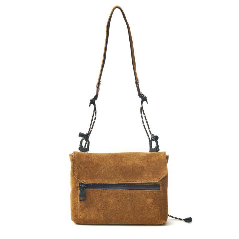 WATER PROOF SUEDE SACOCHE WALLET/CAMEL