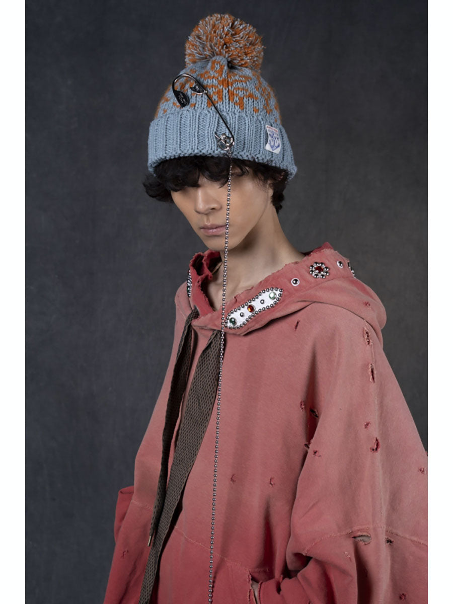 3G Wool Snow Pattern Knit CAP