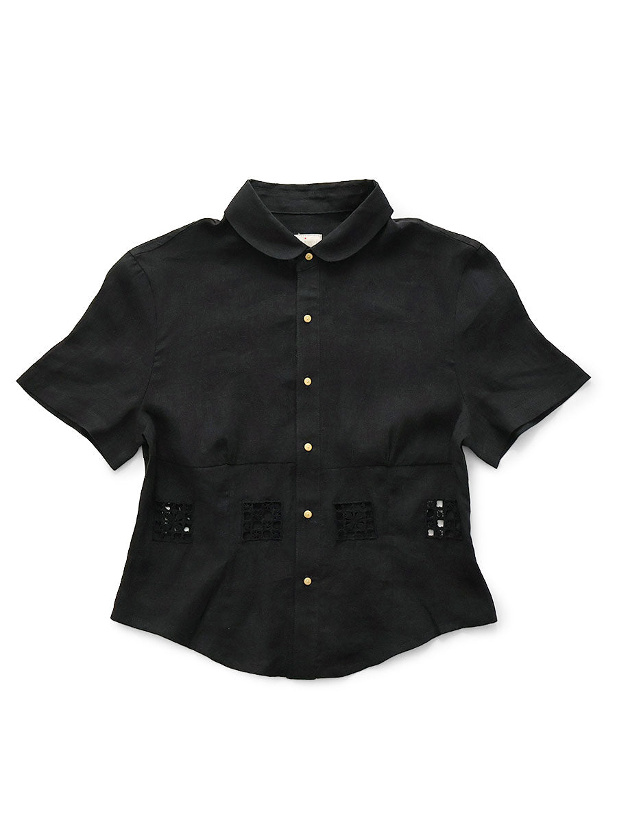 Linen Dronwork Acapella Blouse