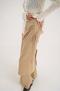 PANTS LAYERED SIDE SHIRRING SKIRT