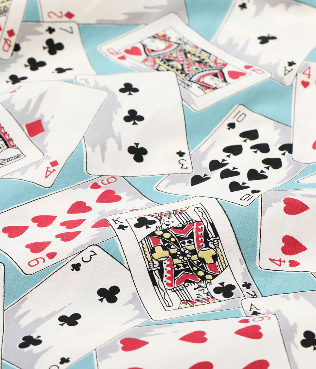 TYPEWRITER COTTON OPEN SHIRT “PLAYING CARDS”
